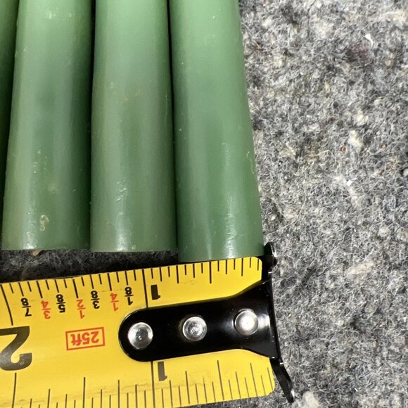 Vintage Dansk Designs France Olive Green 8" Taper Candles Set Of 8 Style 1818 -B - Picture 4 of 13